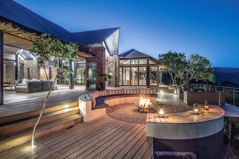 Südafrika, Eastern Cape, Kariega Private Game Reserve, Settlers Drift, Terrasse