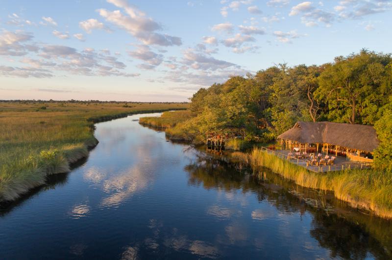 Botswana, Moremi Game Reserve, Camp Xakanaxa, Arealblick