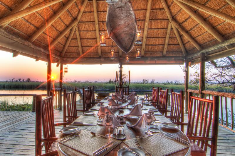 Botswana, Moremi Game Reserve, Camp Xakanaxa, Speisebereich