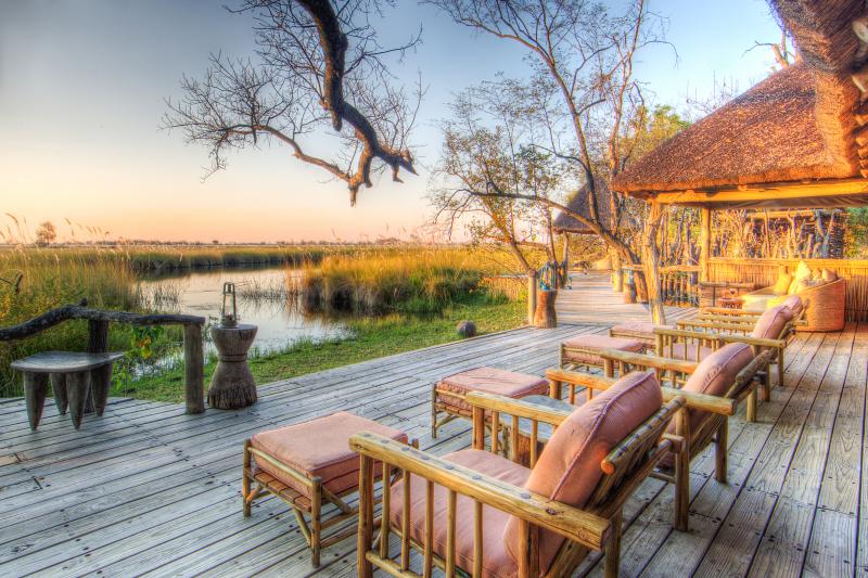 Botswana, Moremi Game Reserve, Camp Xakanaxa, Hauptdeck