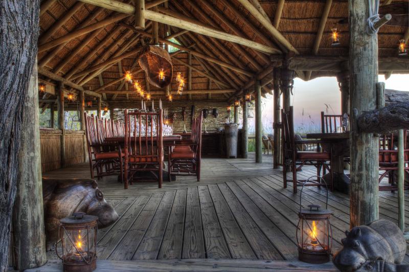 Botswana, Moremi Game Reserve, Camp Xakanaxa, Speisebereich