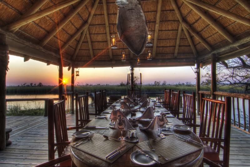Botswana, Moremi Game Reserve, Camp Xakanaxa, Speisebereich