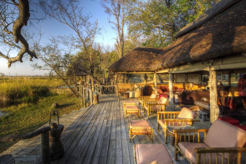 Botswana, Moremi Game Reserve, Camp Xakanaxa, Lounge