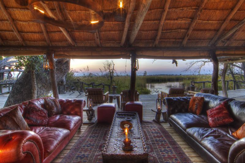 Botswana, Moremi Game Reserve, Camp Xakanaxa, Lounge
