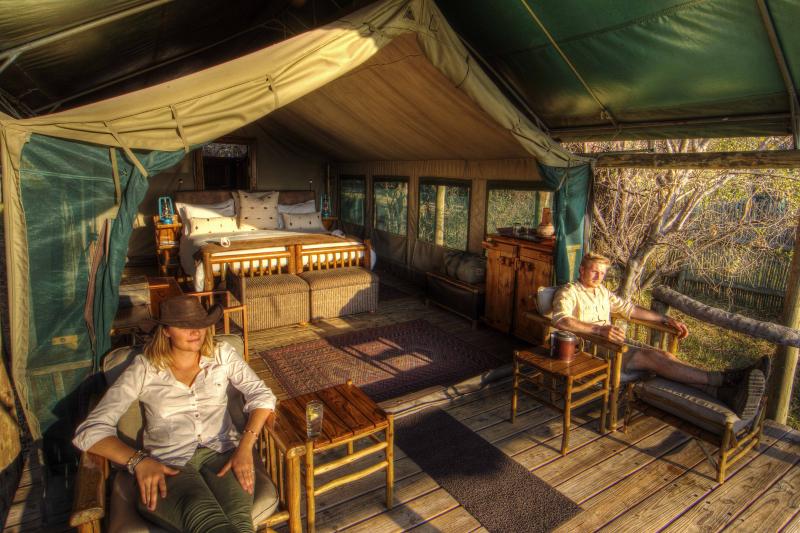 Botswana, Moremi Game Reserve, Camp Xakanaxa, Hauszelt