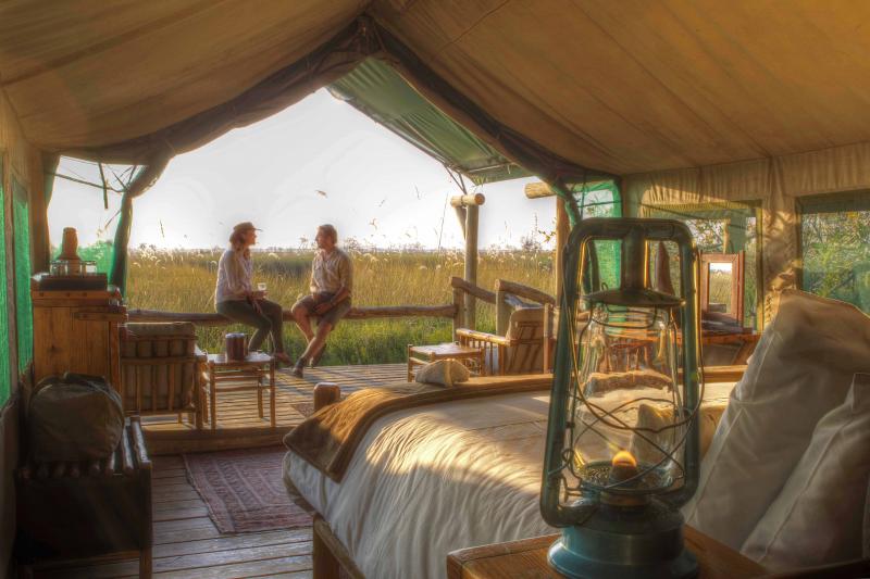 Botswana, Moremi Game Reserve, Camp Xakanaxa, Hauszelt