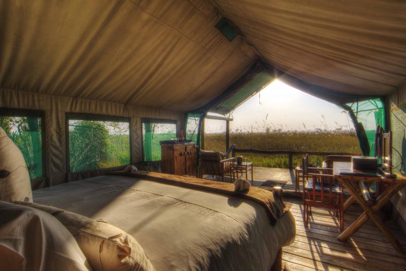 Botswana, Moremi Game Reserve, Camp Xakanaxa, Hauszelt