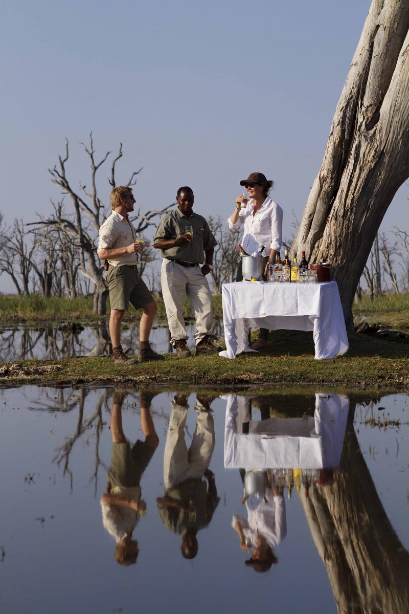 Botswana, Moremi Game Reserve, Camp Xakanaxa, Safari, Game Drive, Sundowner