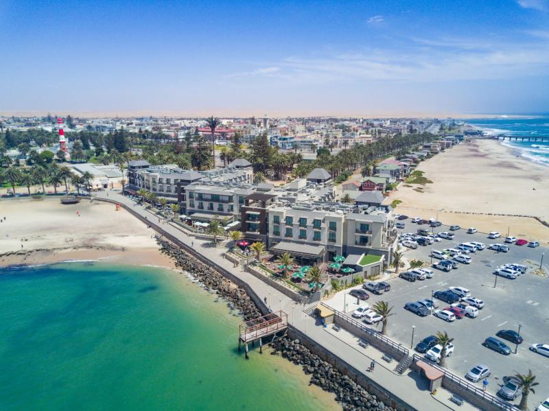 Namibia, Swakopmund, Strand Hotel, Arial