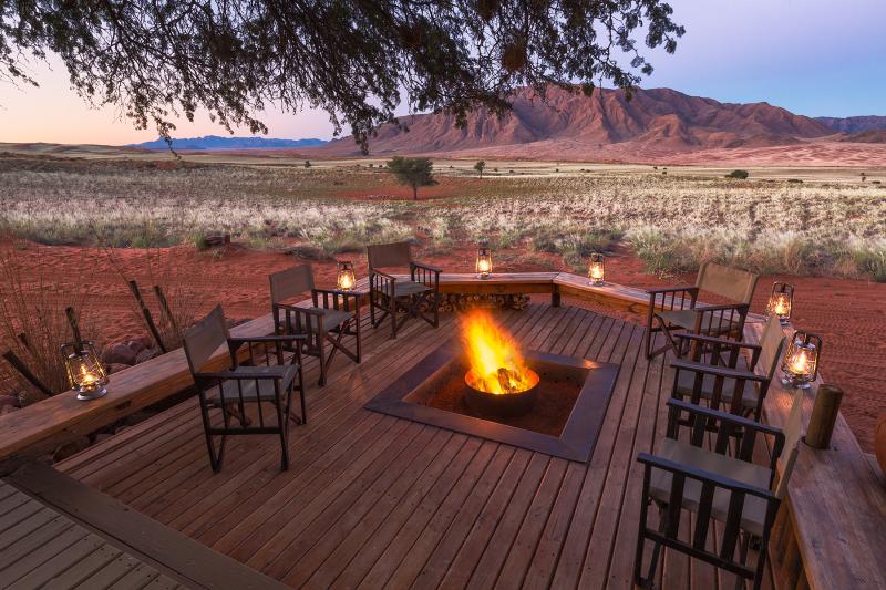 Namibia, NamibRand Reserve, Dune Camp, Feuerstelle