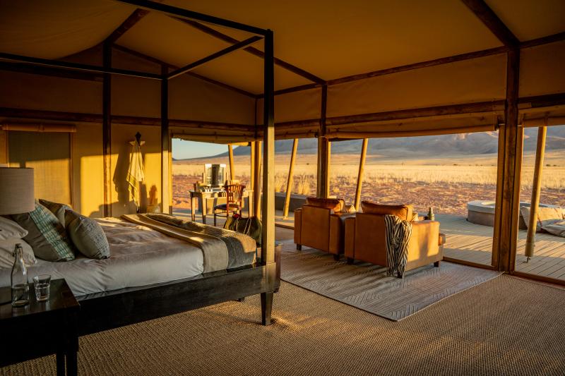 Namibia, NamibRand Reserve, Plains Camp, Zimmerbeispiel