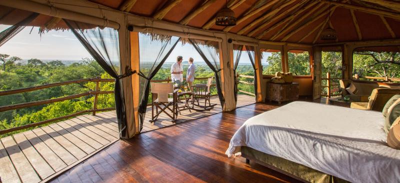 Tansania, Tarangire Nationalpark, Tarangire Treetops Lodge, Zimmerbeispiel Treehouse Suite