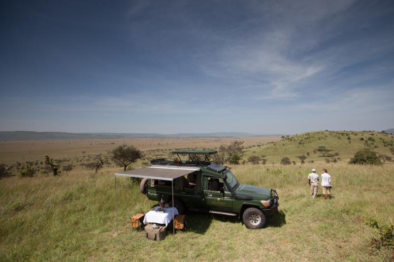 Tansania, Serengeti Nationalpark, Elewana Serengeti Pioneer Camp, Picknick Lunch