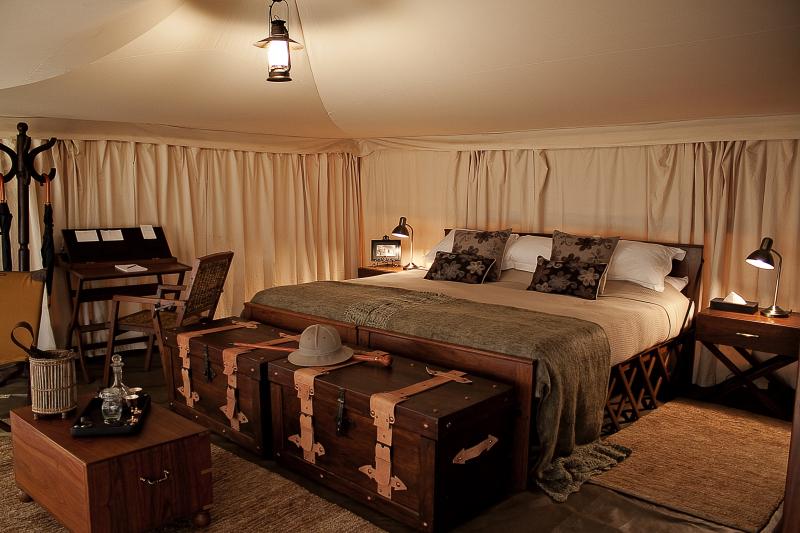 Tansania, Serengeti Nationalpark, Elewana Serengeti Pioneer Camp, Zimmerbeispiel