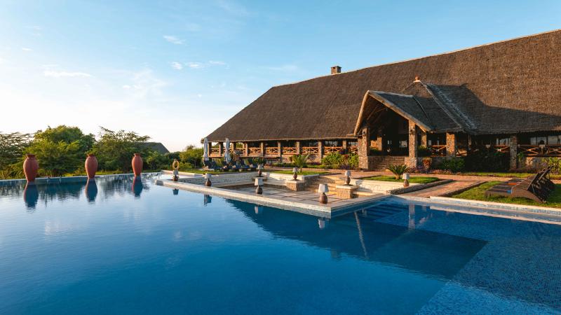 Tansania, Lake Manyara, Lake Manyara Kilimamoja Lodge, Pool