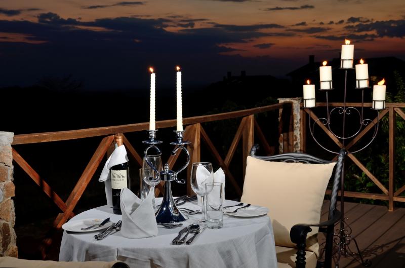 Tansania, Ngorongoro Krater, Ngorongoro O'ldeani Mountain Lodge, Private Dinner